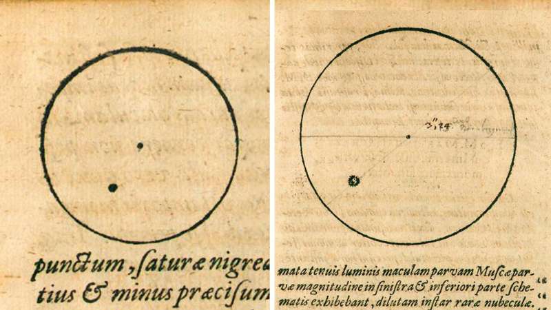 Ces dessins du soleil par Kepler au XVIIe siècle alimentent le mystère du cycle solaire !