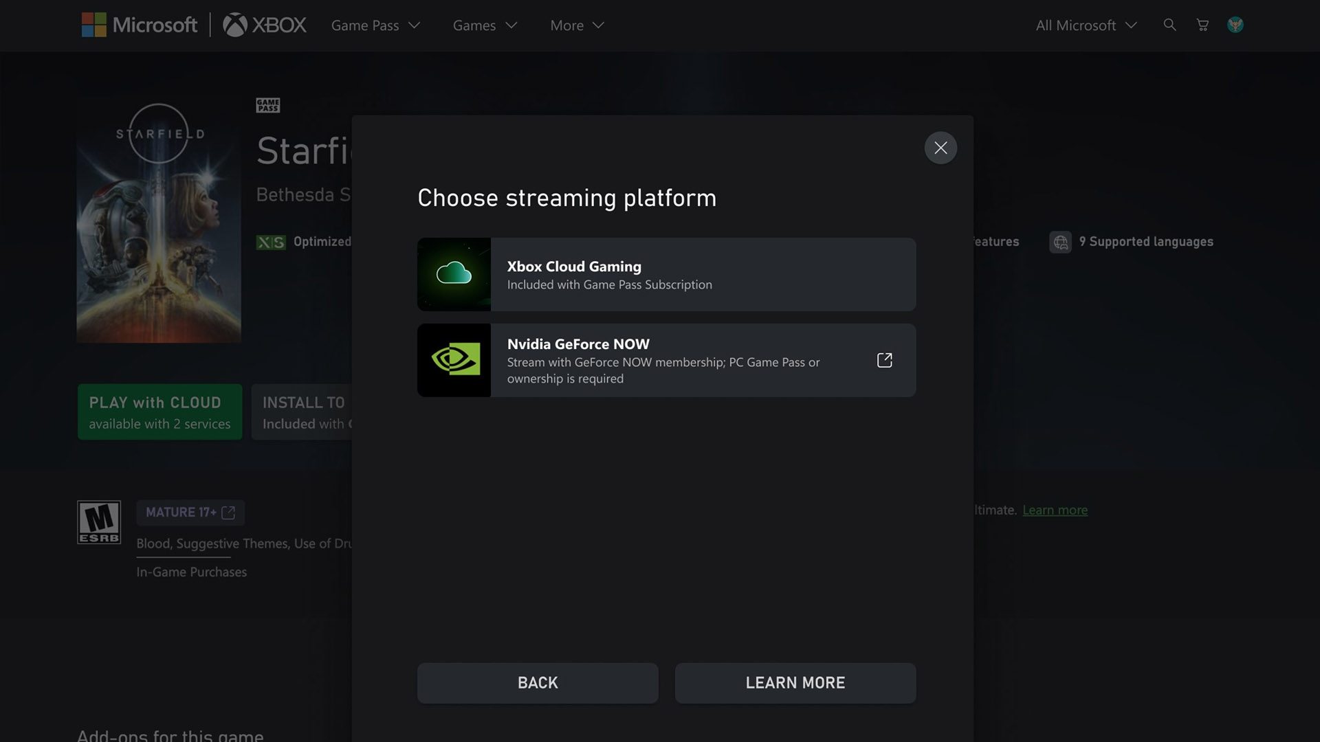 Xbox.com peut désormais lancer des jeux GeForce Now en streaming !