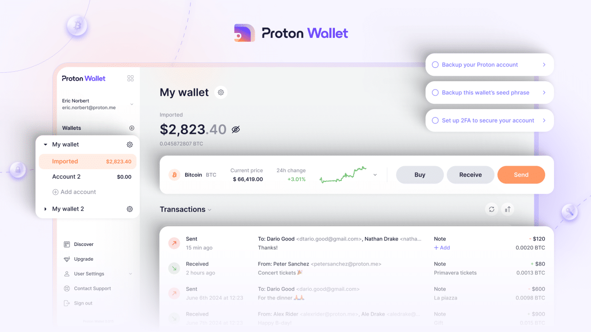 Proton Axé sur la Confidentialité : Découvrez le Nouveau Portefeuille Bitcoin Autonome !