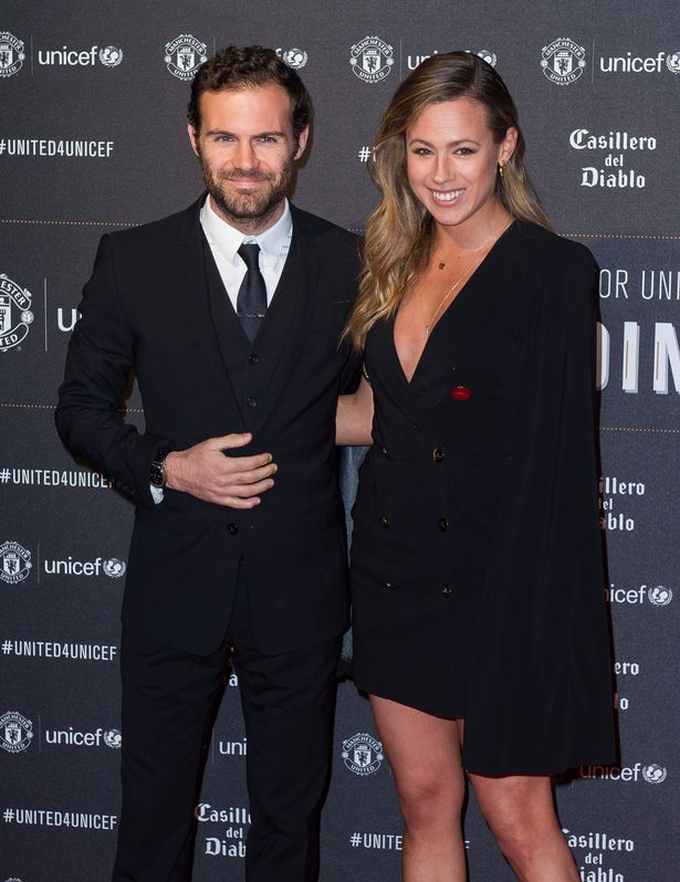 Juan Mata et Evelina Kamph lors d'un gala