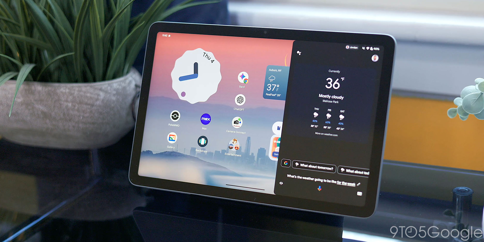 technologie Google Pixel Tablet sur son dock