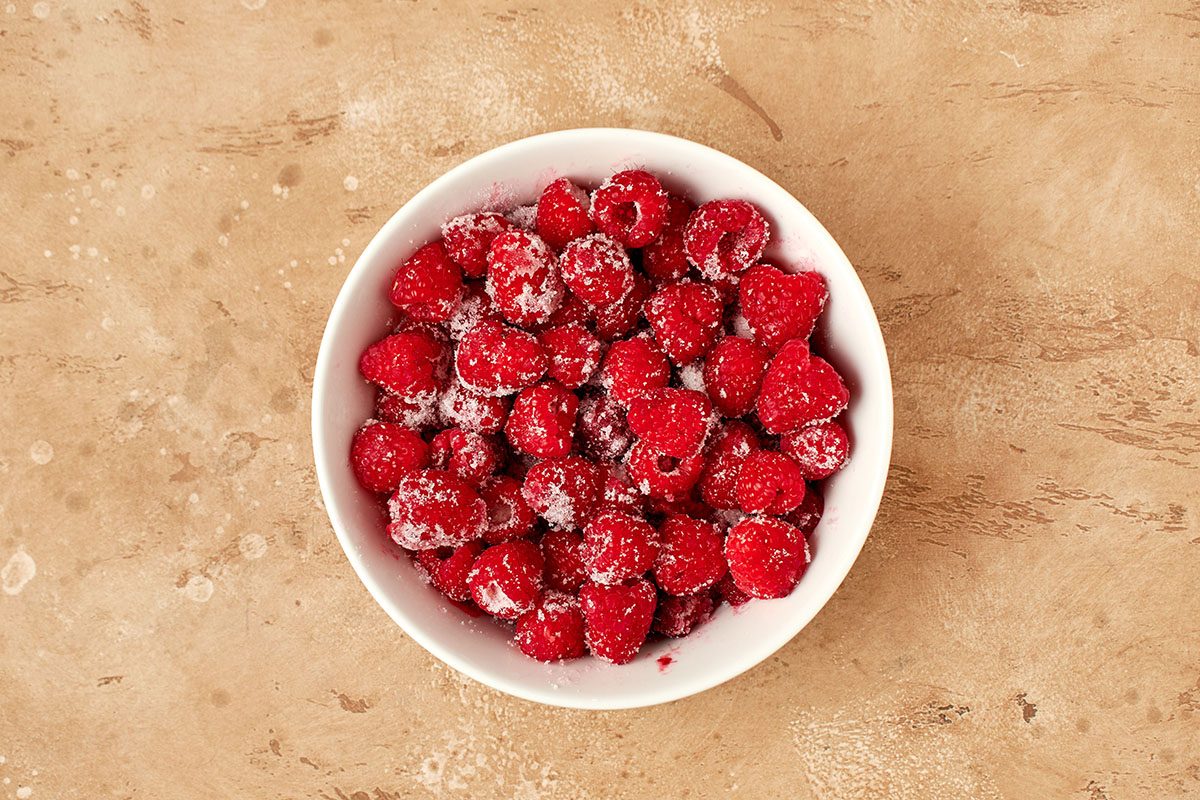 Préparer les framboises