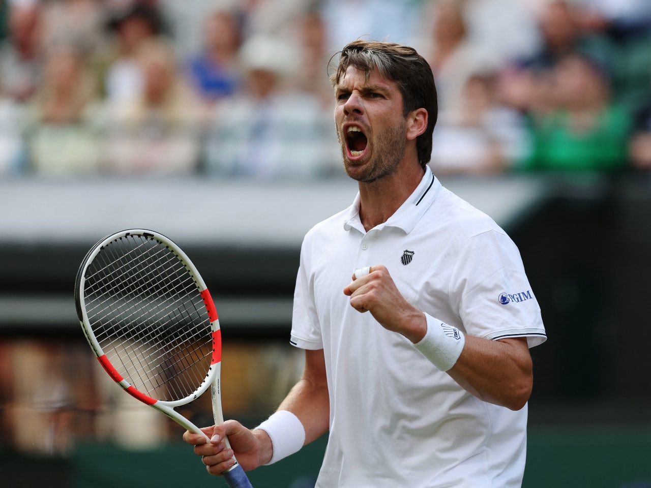 Cameron Norrie réagit à Wimbledon le 4 juillet 2024