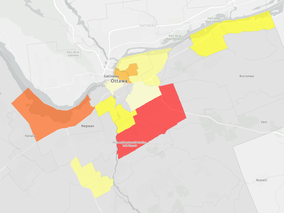 Vols de voitures à Ottawa