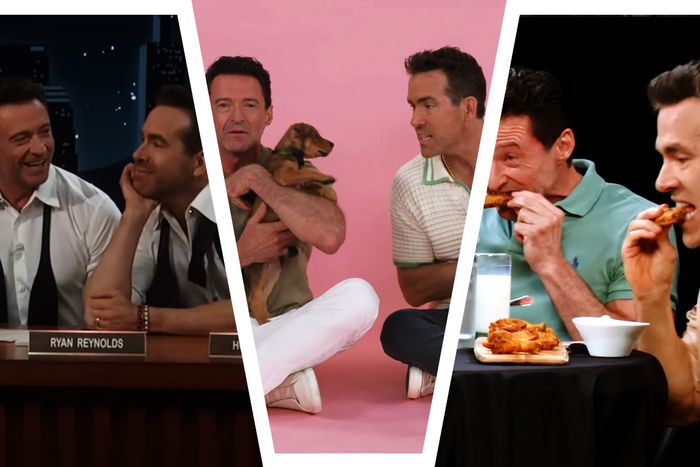 Ryan et Hugh Jackman sur Jimmy Kimmel, lors de l'interview des chiots de Buzzfeed, et sur Hot Ones.