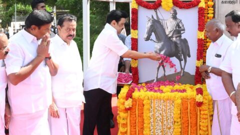 CM Stalin rend hommage au héros de la liberté Dheeran Chinnamalai