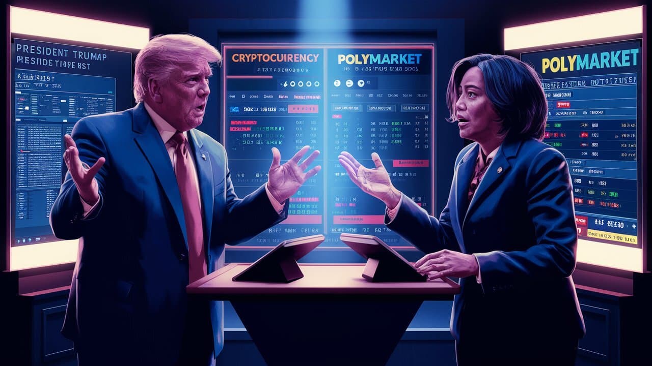 Polymarket : Trump et Harris à égalité avec des cotes de 49 % !