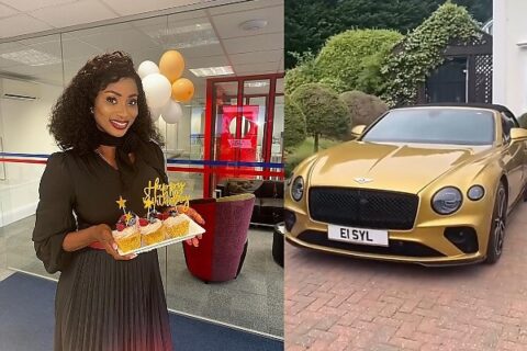 Sylvia Emechete, l’ancienne reine de beauté, reçoit une somptueuse Bentley Continental GTC en cadeau d’anniversaire de son mari !