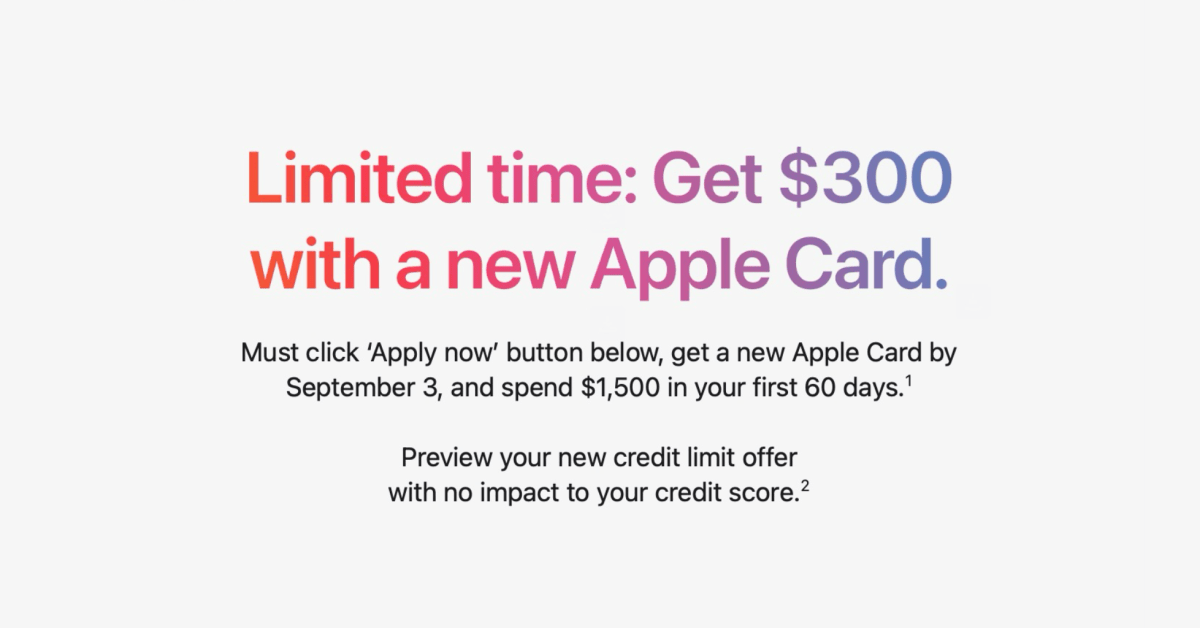 Apple Card : un bonus de 300 $ pour les utilisateurs ciblés !