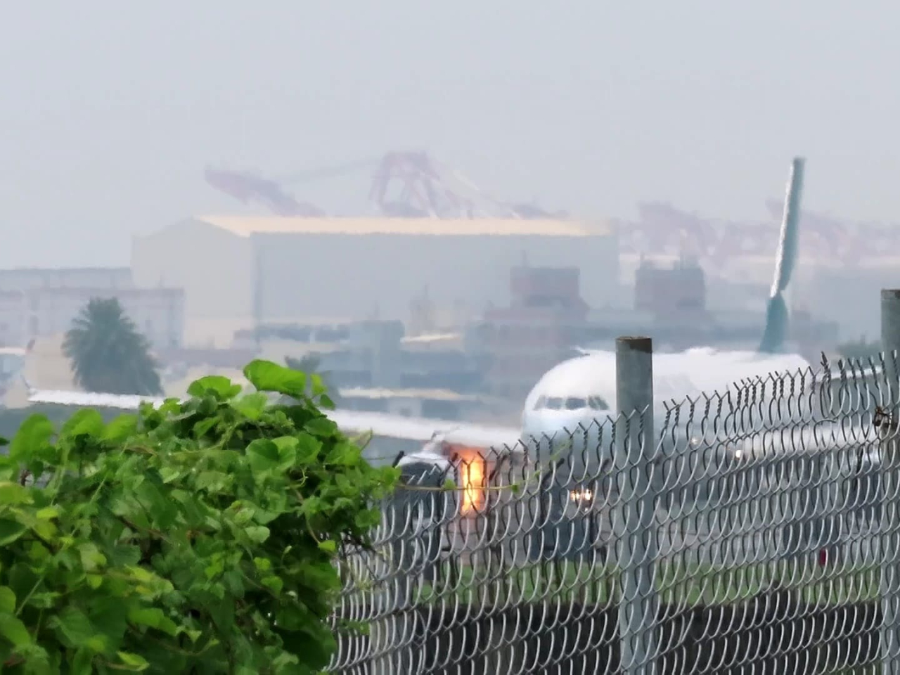 Cathay flight cancelled after engine catches fire