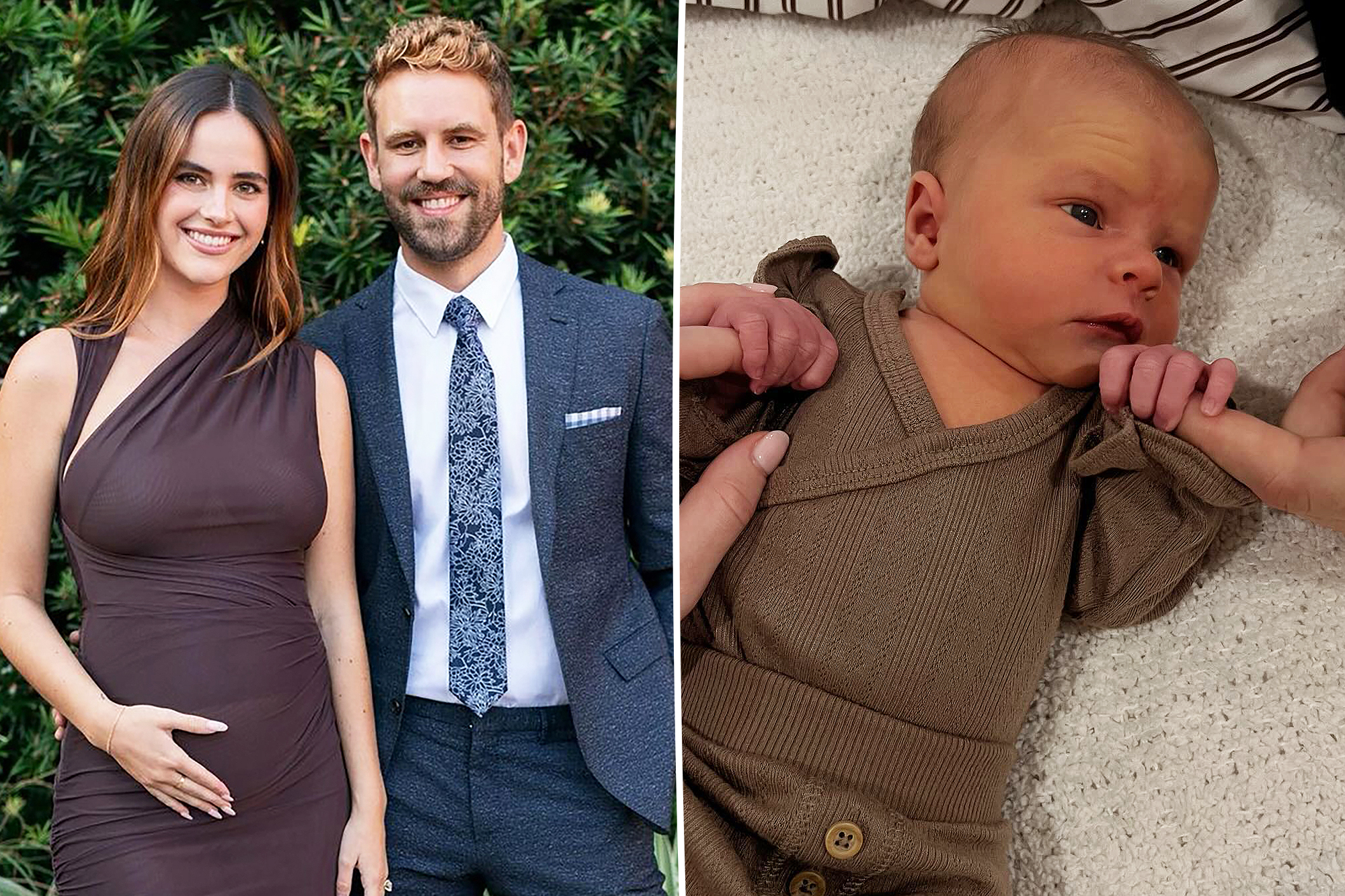 Nick Viall et Natalie Joy avec leur bébé.