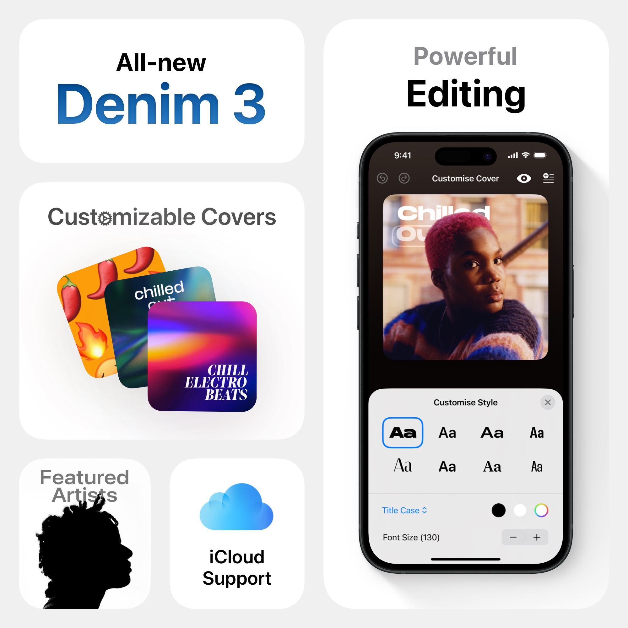 Mise à jour majeure de l'application 'Denim' pour la création de couvertures⁣ de playlists