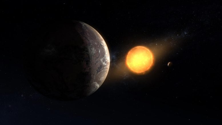 science Exoplanète en orbite autour d'une étoile naine rouge