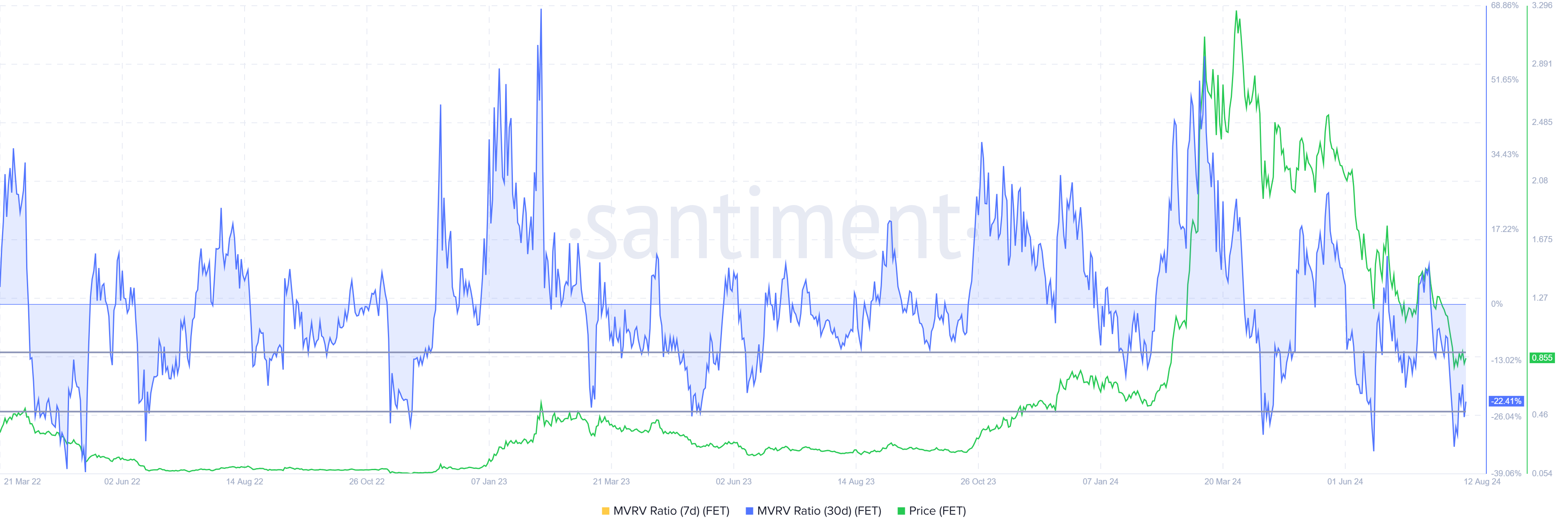 Ratio MVRV de FET. 