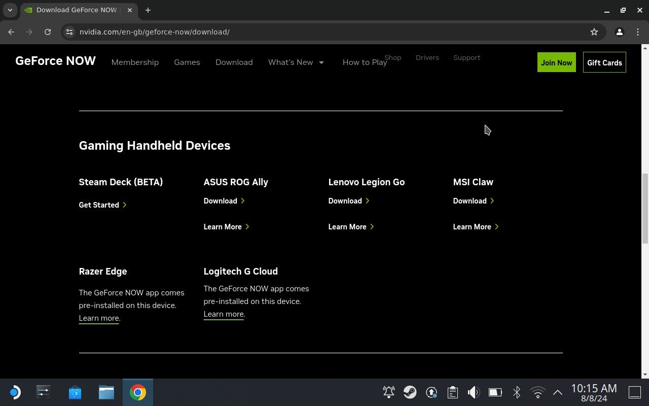 Comment installer GeForce Now sur le Steam Deck étape 2.