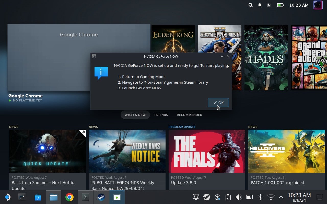 Comment installer GeForce Now sur le Steam Deck étape 6.