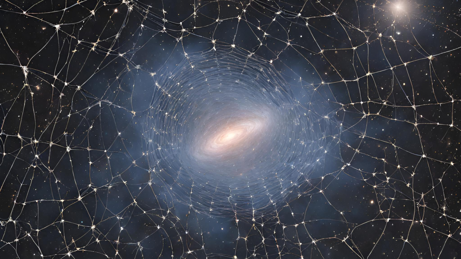 science Une illustration montre une galaxie prise dans une toile cosmique