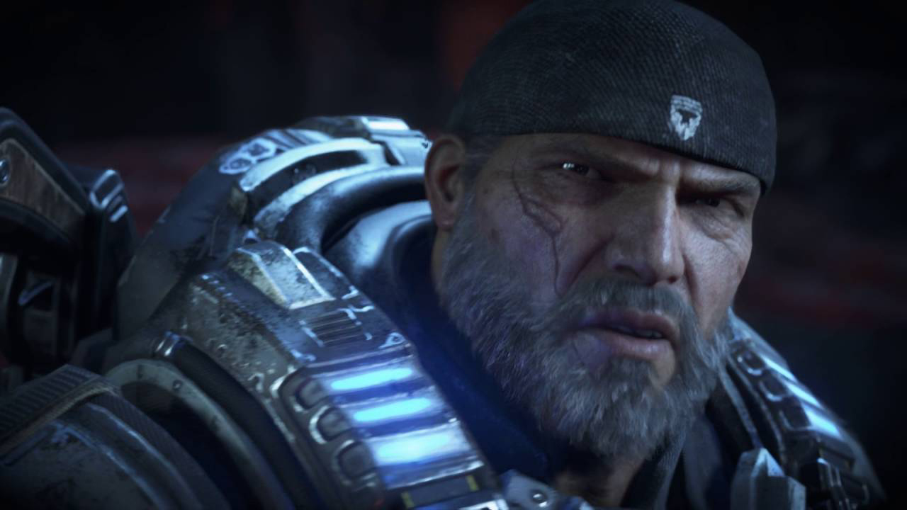 science Capture d'écran de Gears of War 4 montrant Marcus Fenix.