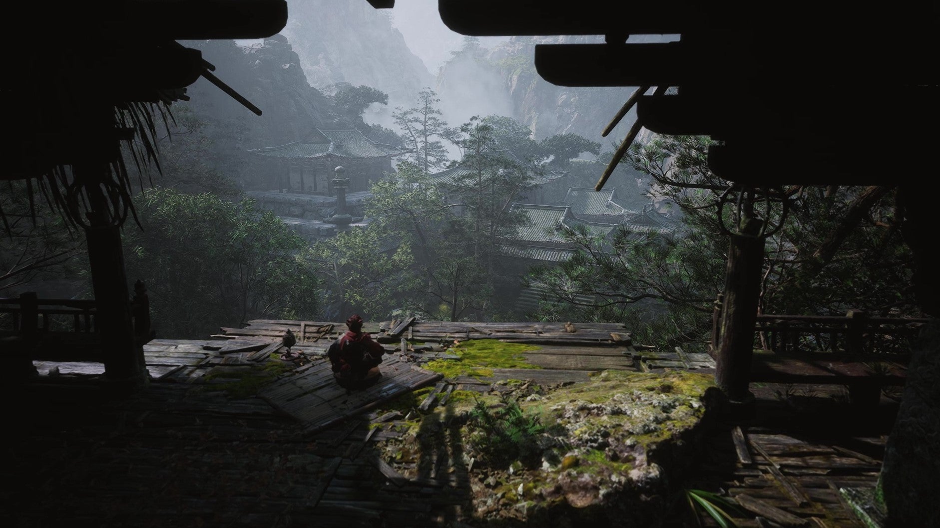 Un moment de méditation dans Black Myth: Wukong.