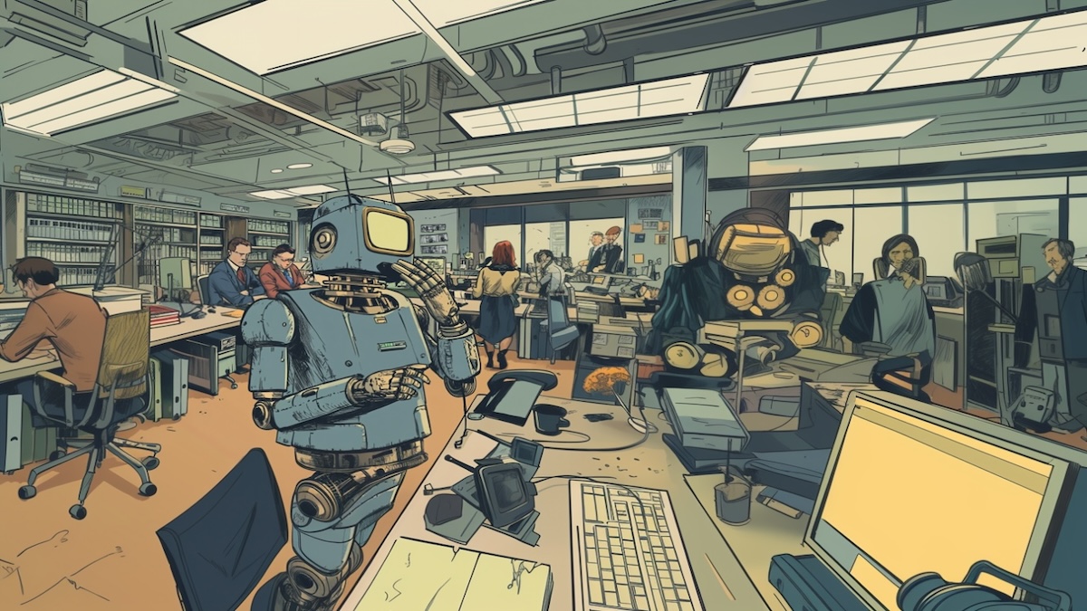 technologie Un bureau avec de l'IA