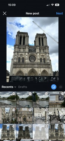 Fonctionnalité mise à jour du carrousel d'Instagram