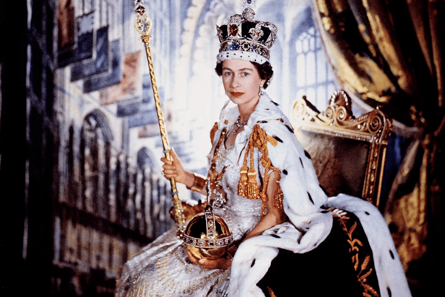 Elizabeth II lors de son couronnement