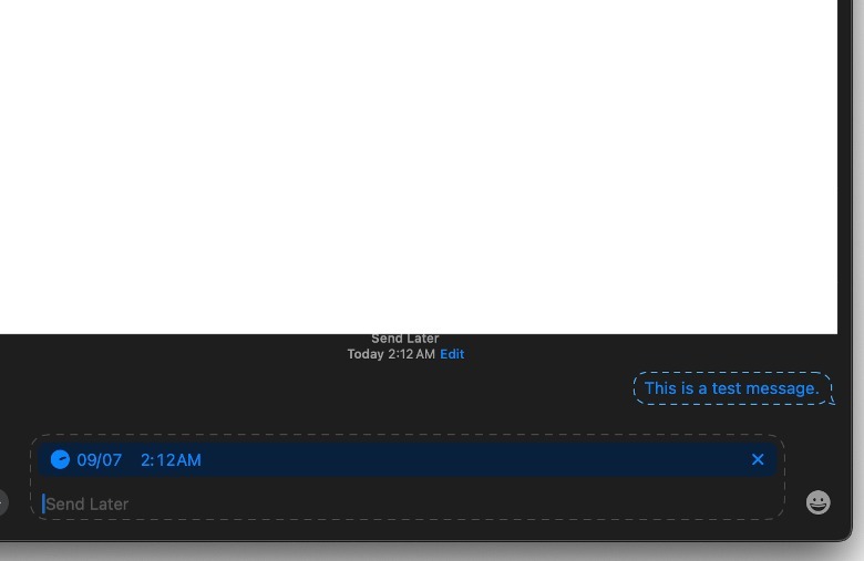 Message programmé sur macOS Sequoia