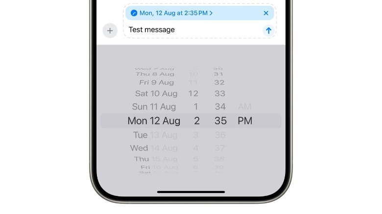 Réglage de la date pour les messages programmés