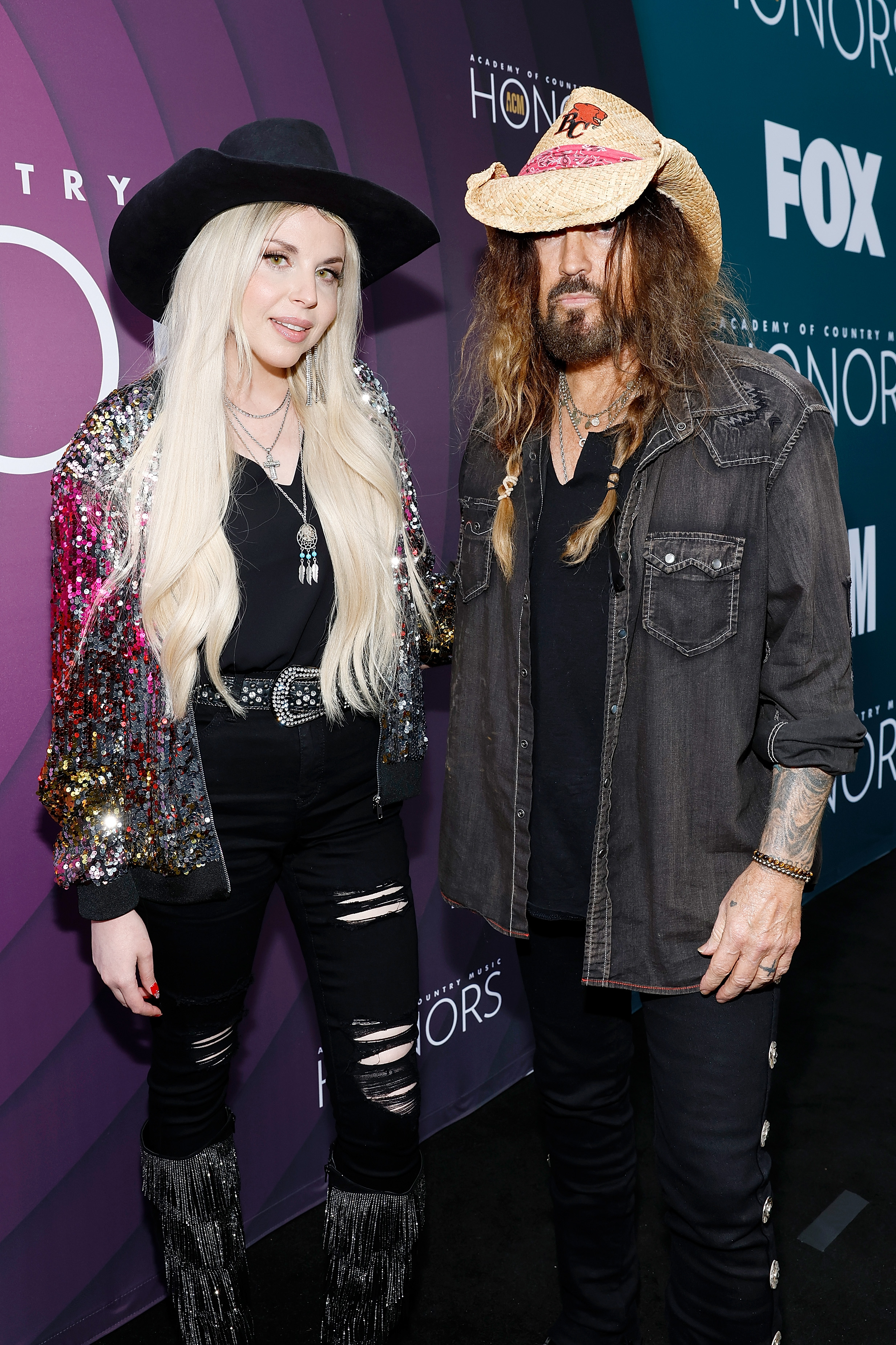 Firerose et Billy Ray Cyrus lors des Academy of Country Music Honors en 2023.