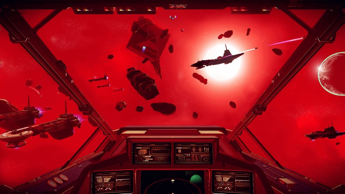 Système stellaire rouge dans No Man's Sky