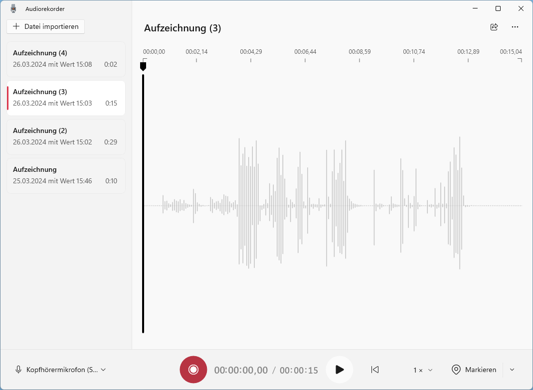 Enregistreur Audio sous Windows​ 11