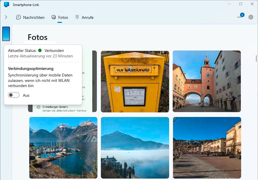Application Smartphone Link de Microsoft