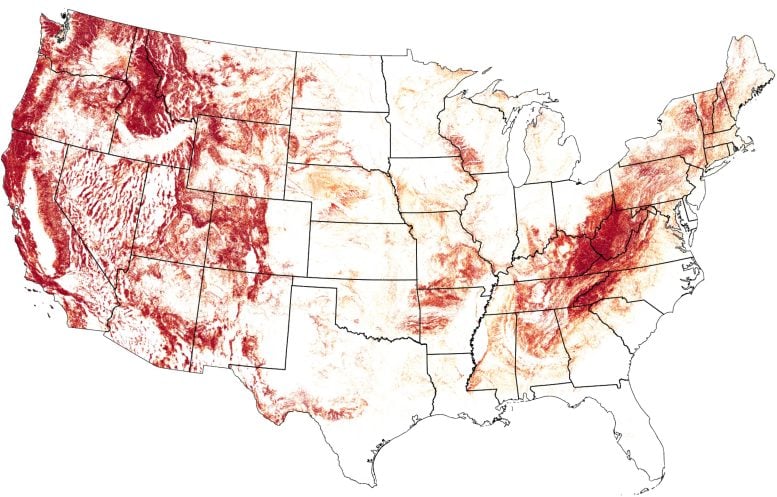 Vivez-vous sur le fil du rasoir ? Découvrez la nouvelle carte de l’USGS révélant les risques de glissements de terrain !