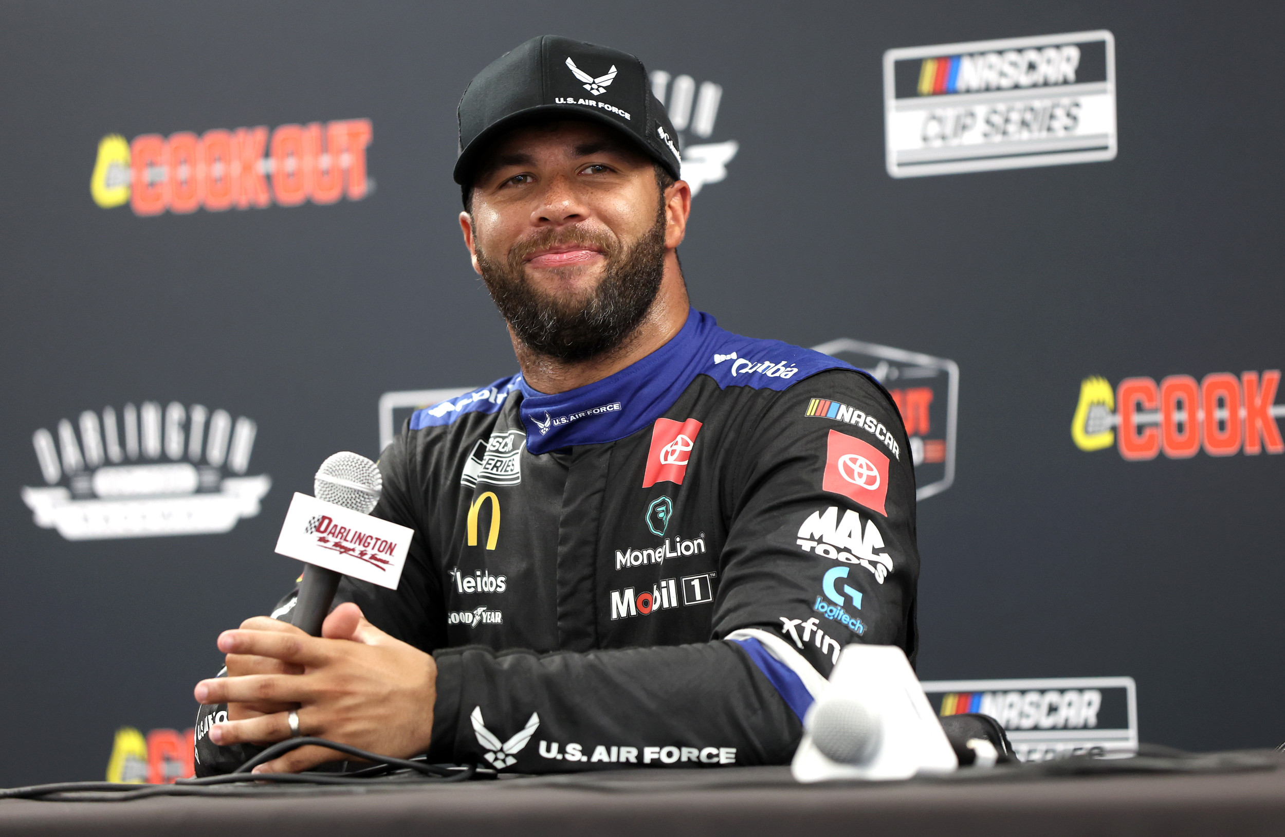 Bubba Wallace Reacts to His Much-Needed Pole Position Success