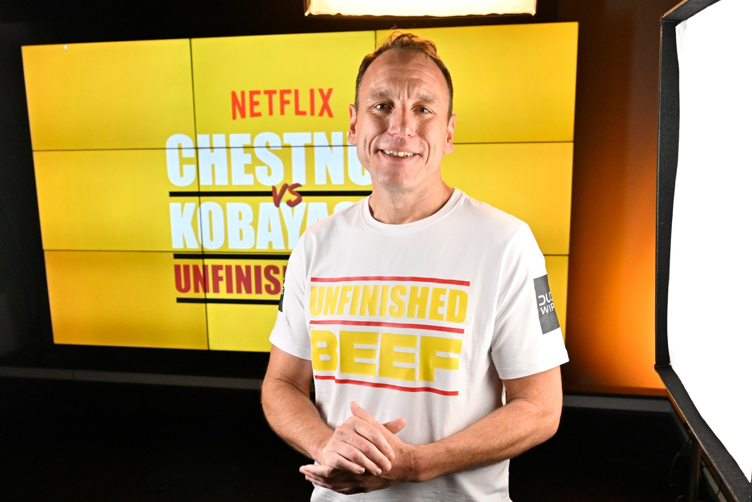 Joey Chestnut Beats Takeru Kobayashi in Netflix’s ‘Unfinished Beef’ Hot Dog-Eating Contest