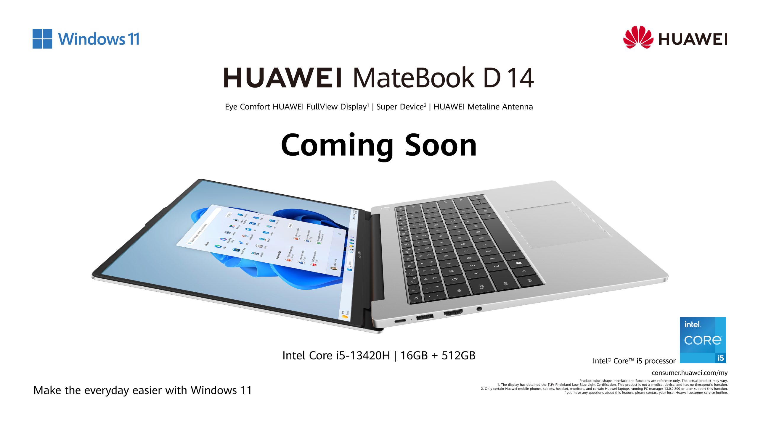 Huawei teases the arrival of MateBook D 14 2024