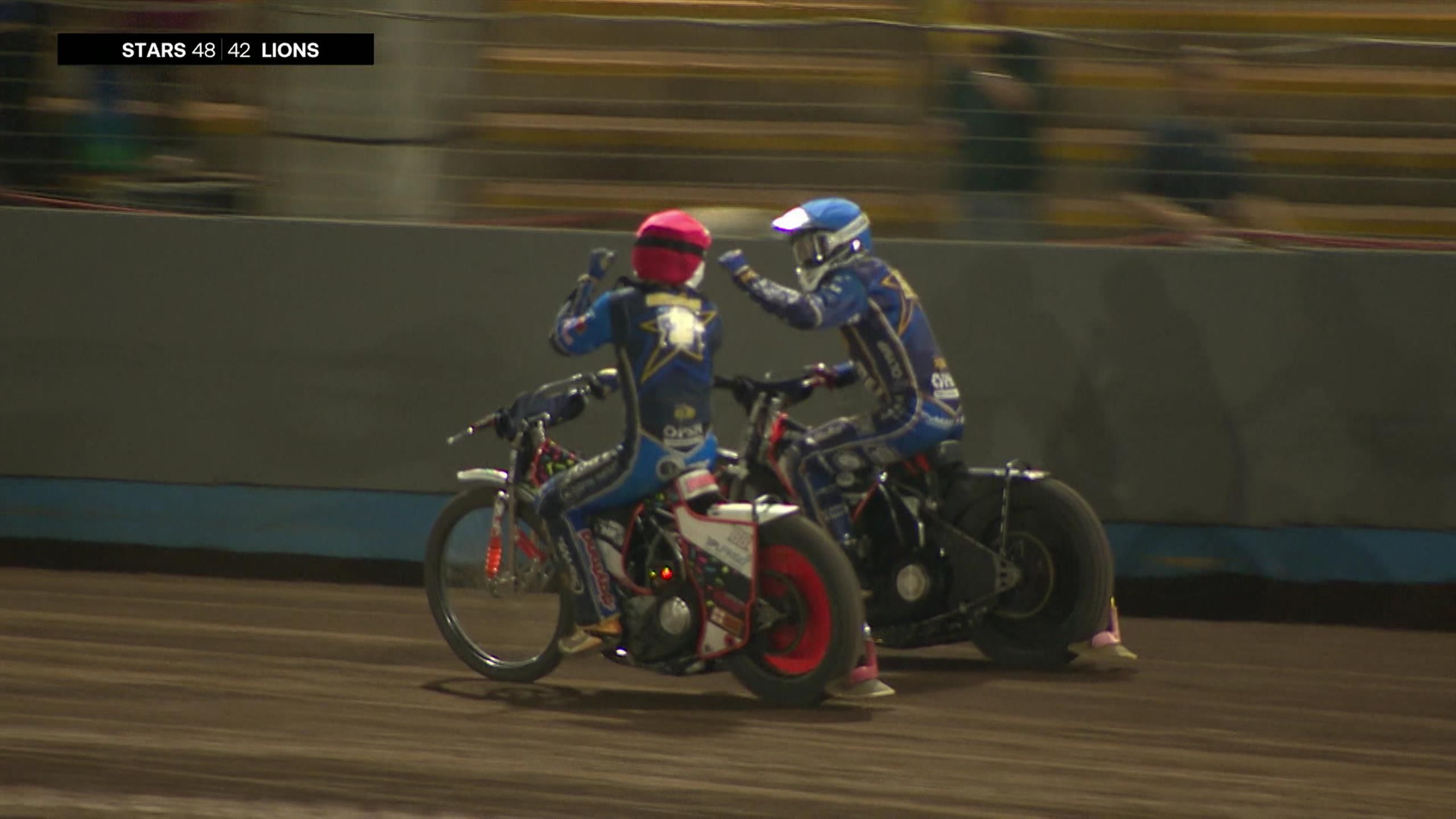 Stars take 1-2 in Heat 15 to secure victory and end Lions’ winning run in Premiership Speedway