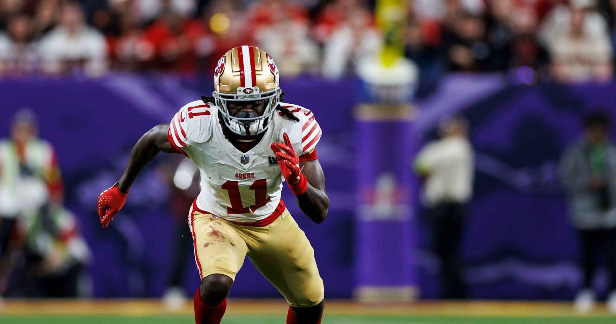 49ers’ Shanahan Would Be ‘Surprised’ if Brandon Aiyuk Sees Normal Workload vs. Jets