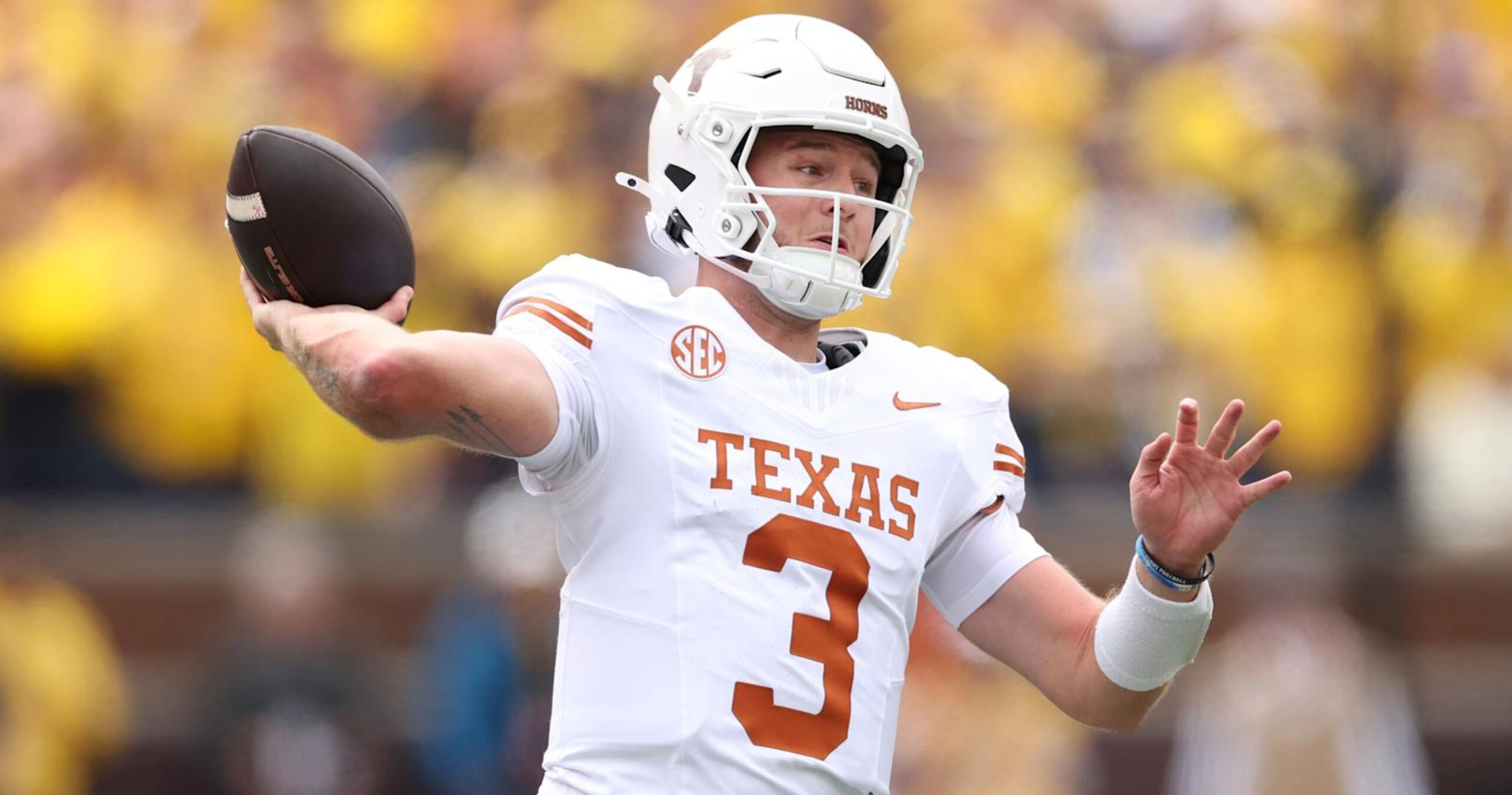 Video: Texas’ Quinn Ewers Says He Was Happy to Help OSU with Blowout Win vs. Michigan