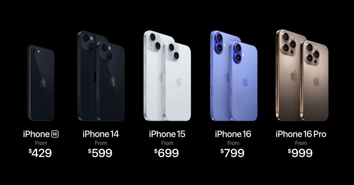 This is the new iPhone lineup following iPhone 16 launch