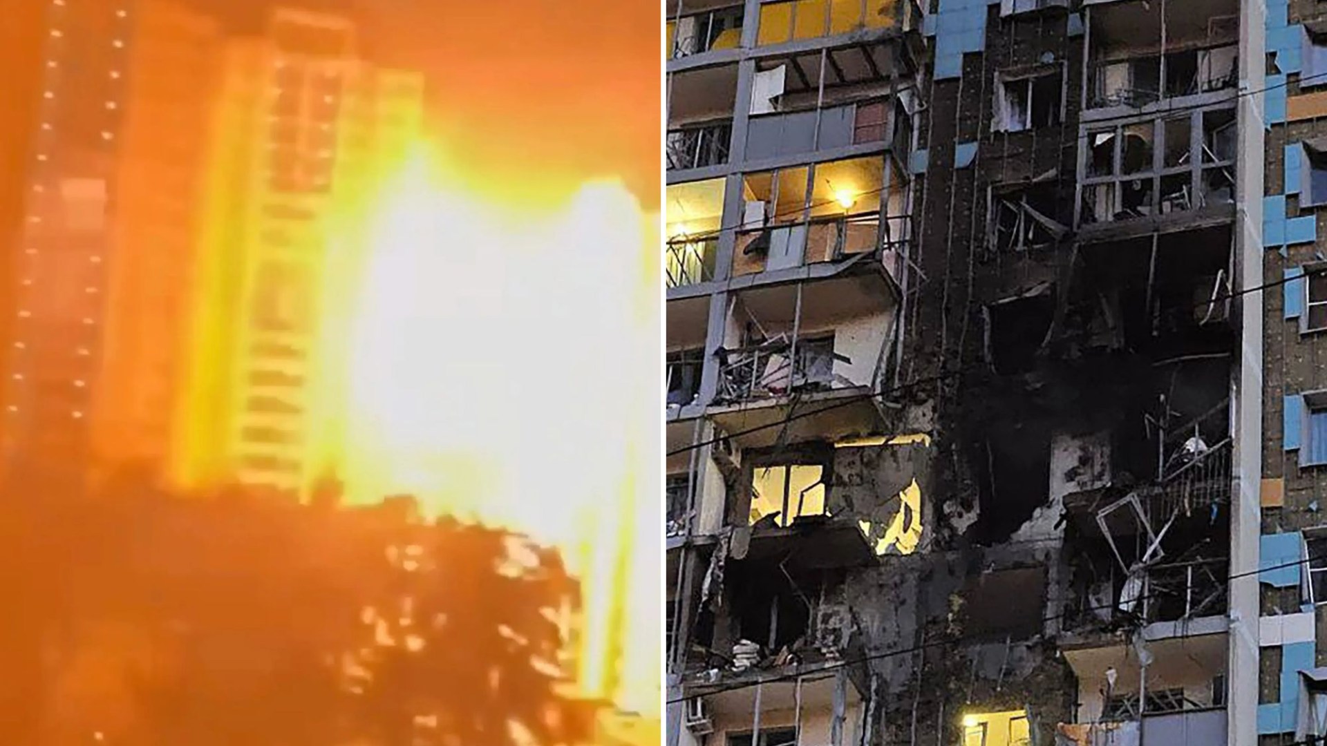 Ukraine unleashes wave of kamikaze drones on Russia sparking apartment blaze & forcing Moscow airport to close