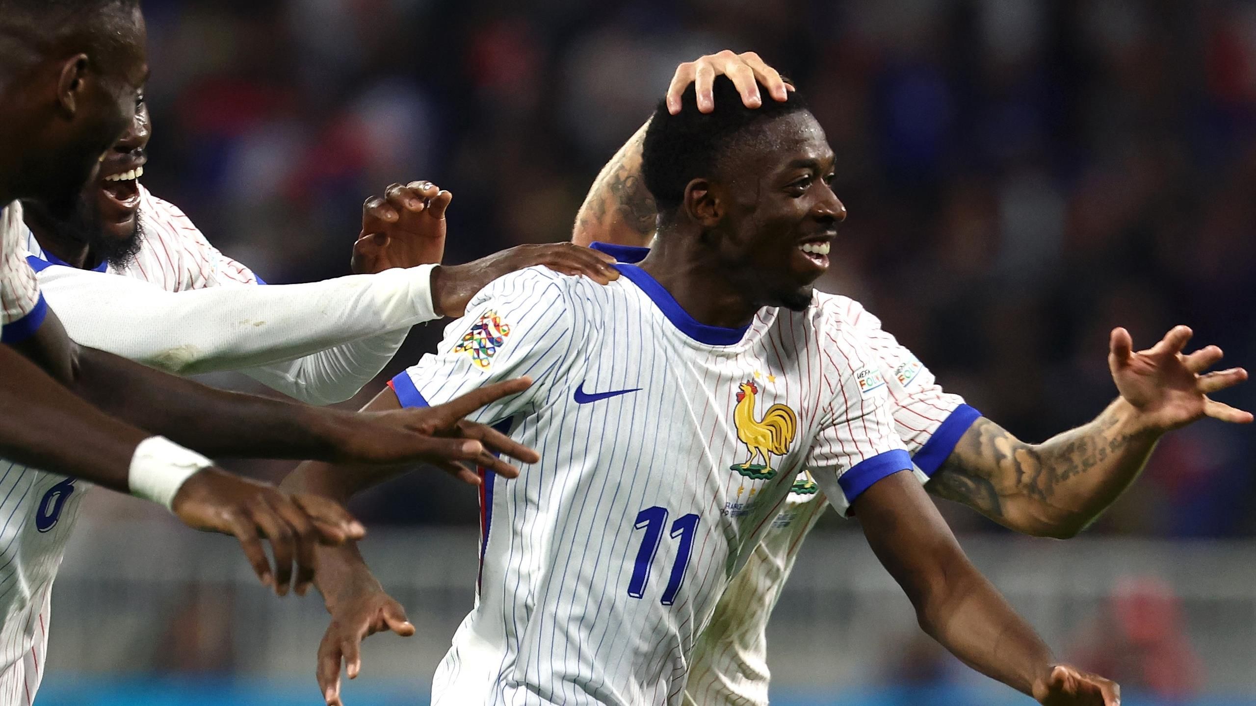 Kolo Muani and Dembele fire France to win over Belgium