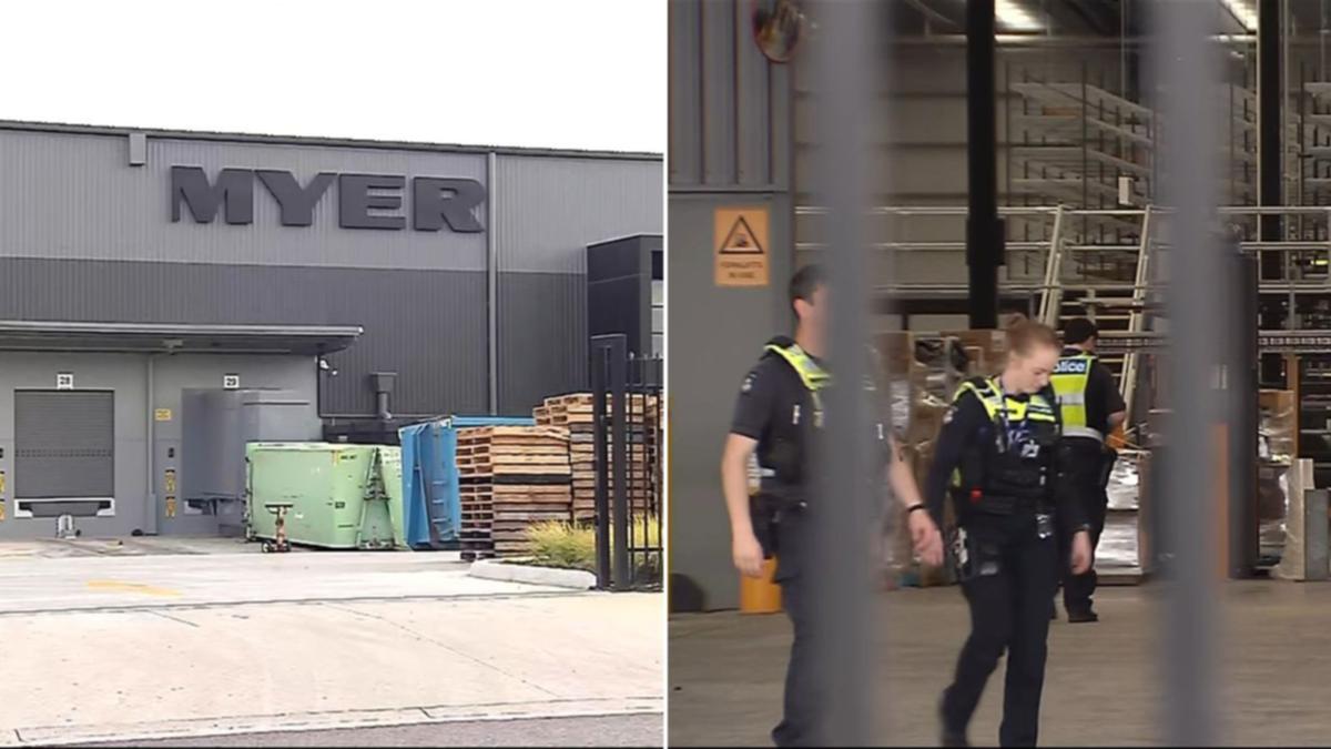 Man killed in workplace accident at Myer distribution facility in Ravenhall, Melbourne was ‘crushed’ to death