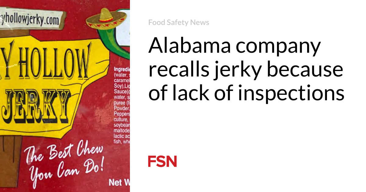 Alabama company recalls jerky because of lack of inspections