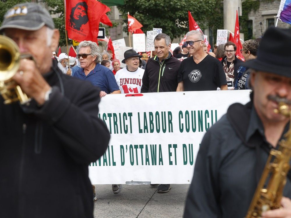 Labour Day rally photos: Hundreds gathered in downtown Ottawa