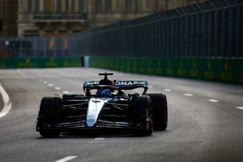 Russell suffers Mercedes engine problems in Baku F1 practice