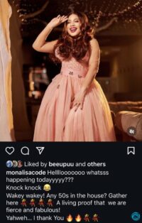 Monalisa Chinda marks her 50th birthday anniversary