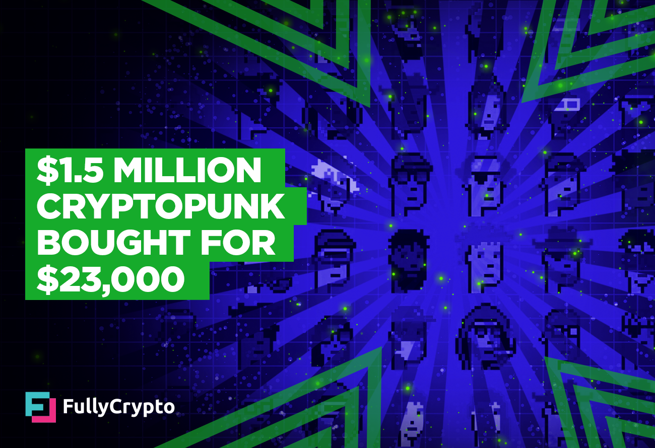 CryptoPunk de 1,<a href=