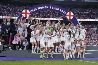 Célébration de l'angleterre après leur victoire à l'Euro 2022