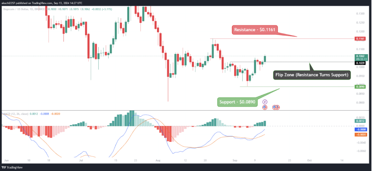 technologie Dogecoin (DOGE) Mitigates Key Resistance at 0.1028 Amid Bearish Trend – Can the Bulls Break Above $0.1162?